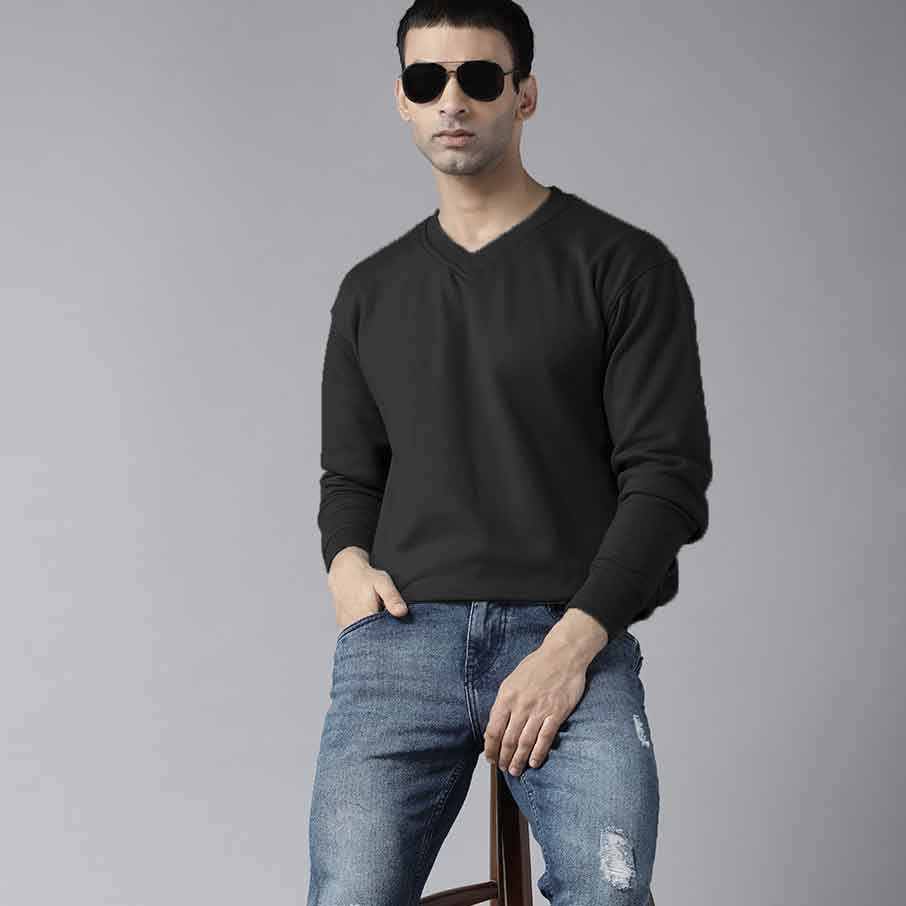 Polo Republica Men's Nobitu V-Neck Sweat Shirt Men's Sweat Shirt Polo Republica Black S 