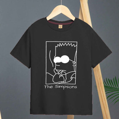 Junior Republic Kid's The Simpsons Printed Tee Shirt Boy's Tee Shirt JRR Black 1-2 Years 