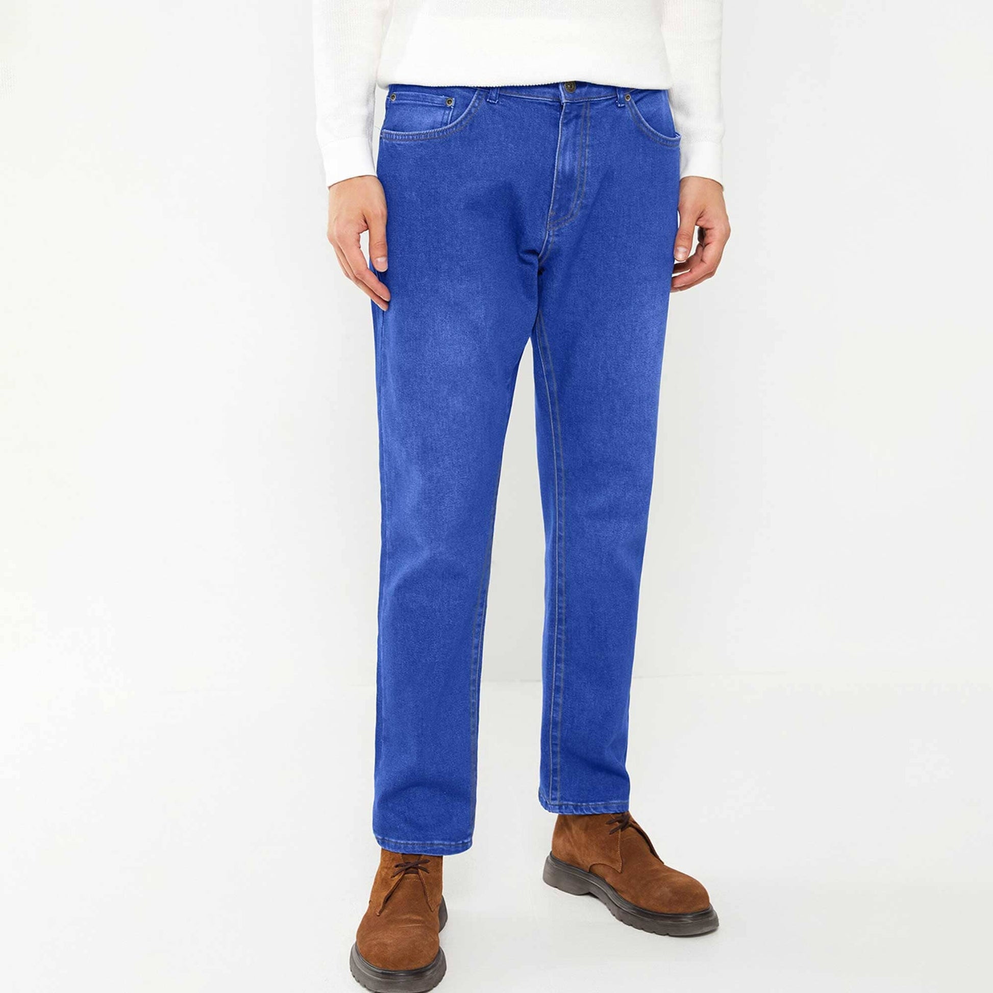 Duke Haband Men's Premium Regular Fit Denim Pants Men's Denim SNR Blue 32 28