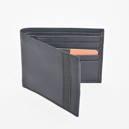 Oxenhide Men's UK4 Genuine Leather Pocket Wallet Wallet Oxenhide Sale Basis Blue 