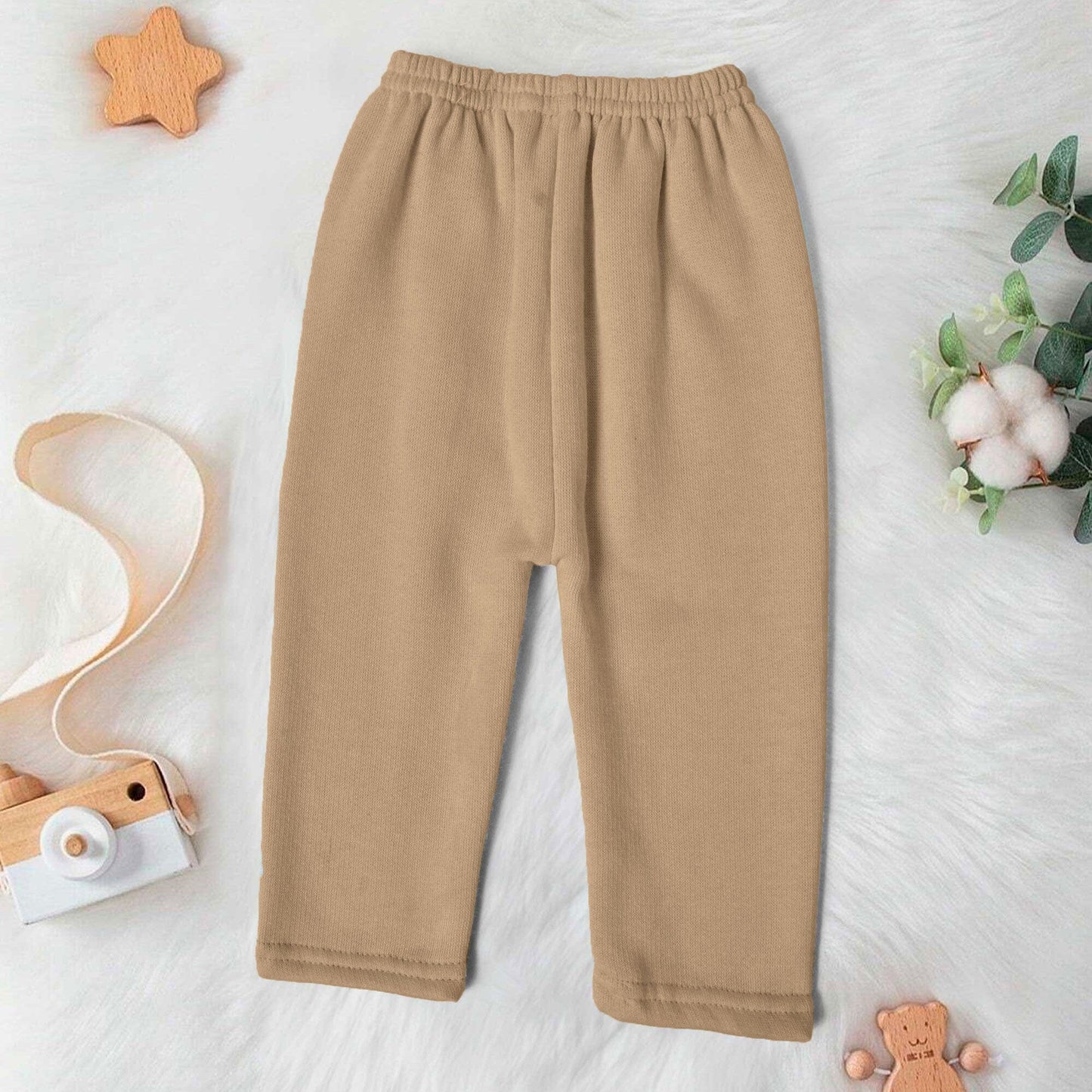 Kid's Soft Fleece Trousers Boy's Trousers SRL Brown (S) 0-3 Months 