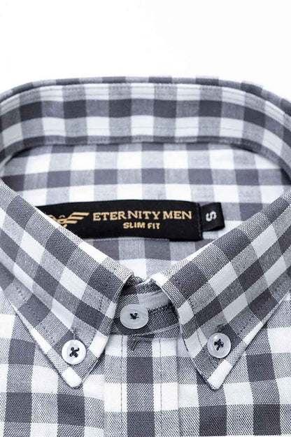 Eternity Men's Slim Fit Shepherd Check Casual Shirt