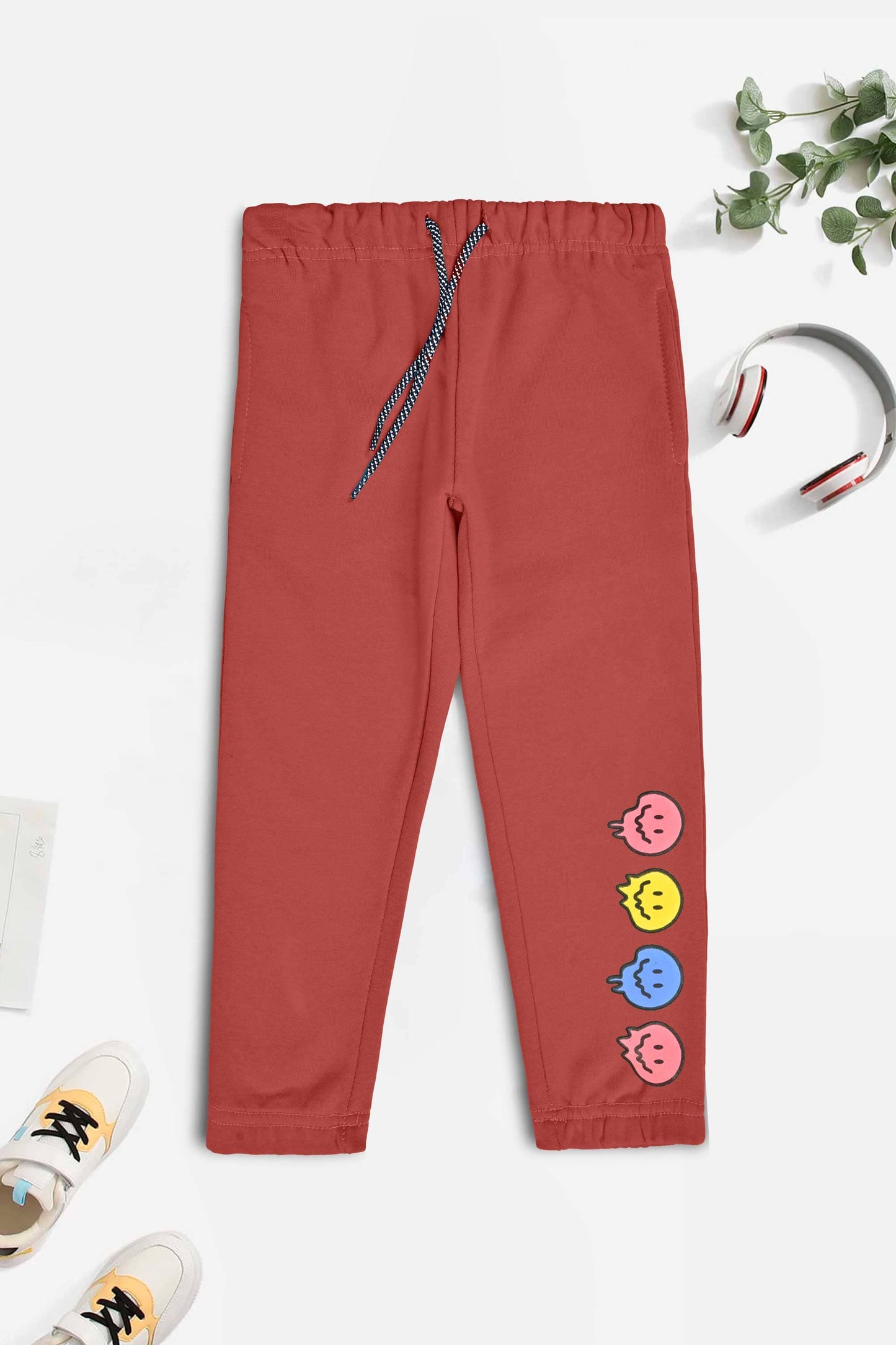 Max 21 Kid's Printed Design Fleece Trousers Boy's Trousers SZK 