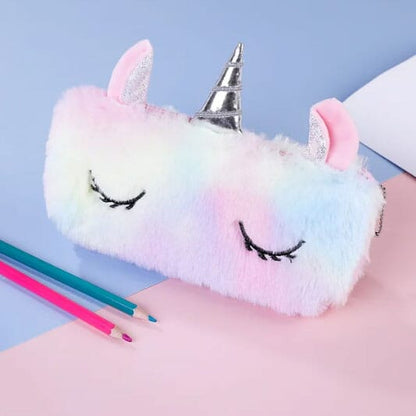 Kid's Unicorn Design Multi Purpose Fur Pouch