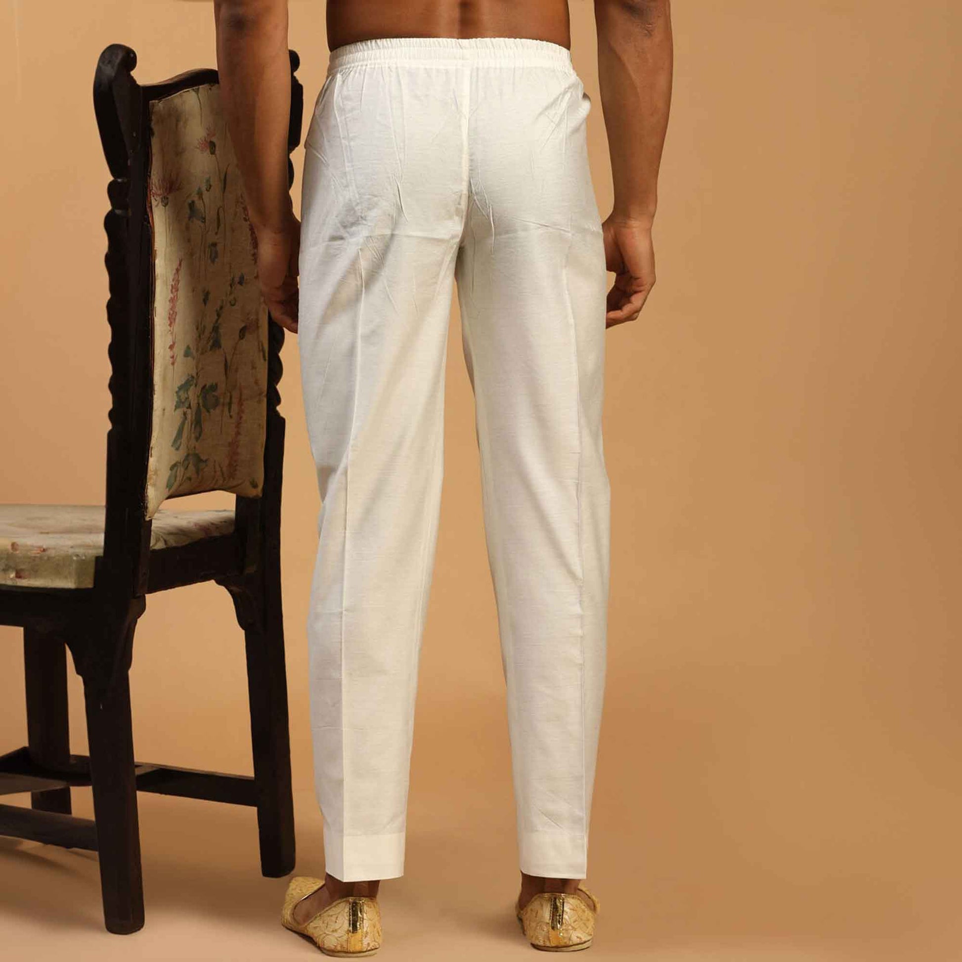 Hud Hud Men's Knitwear Trousers Men's Trousers MHJ White S 