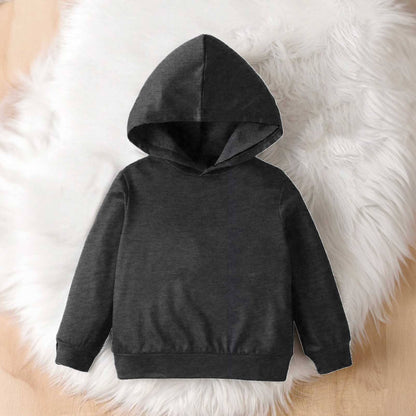 Rabbit Skins Kid's Solid Design Fleece Pullover Hoodie Boy's Pullover Hoodie Minhas Garments Charcoal 2 Years 