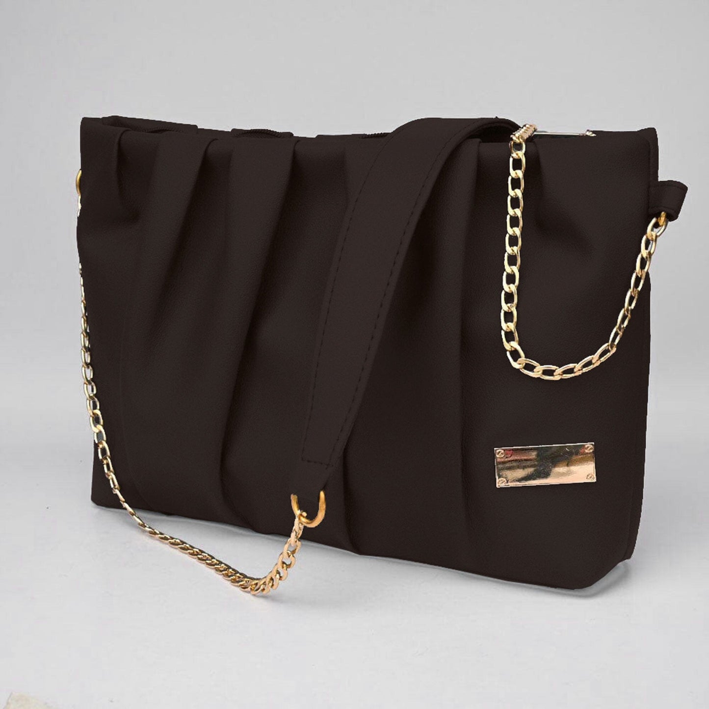 Women's Gustavo Premium Leather Shoulder Bag bag SNAN Traders Chocolate 