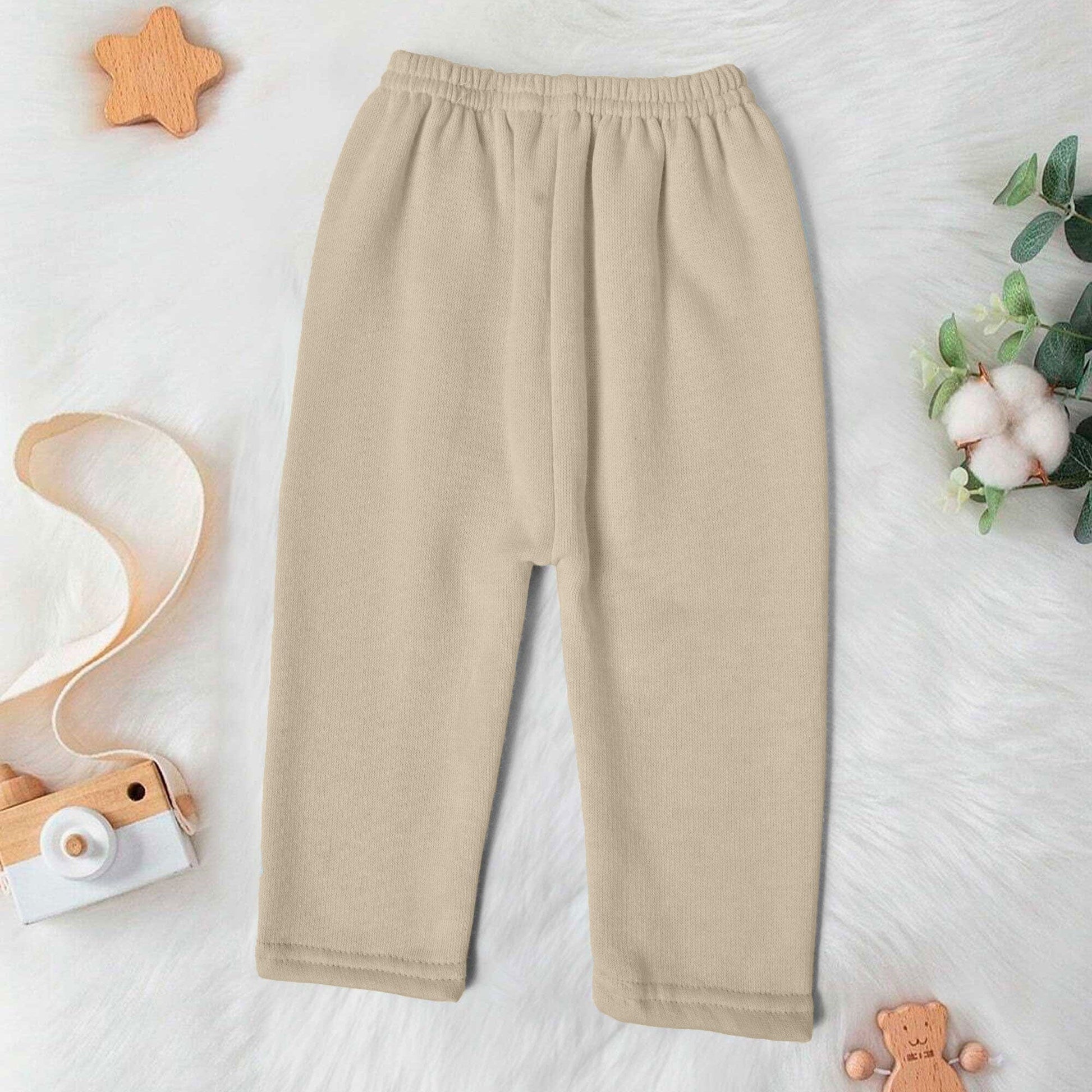 Kid's Soft Fleece Trousers Boy's Trousers SRL Cream (S) 0-3 Months 