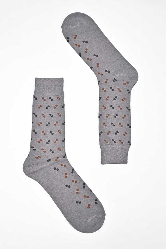 Men's Dots Design Regular Dress Socks