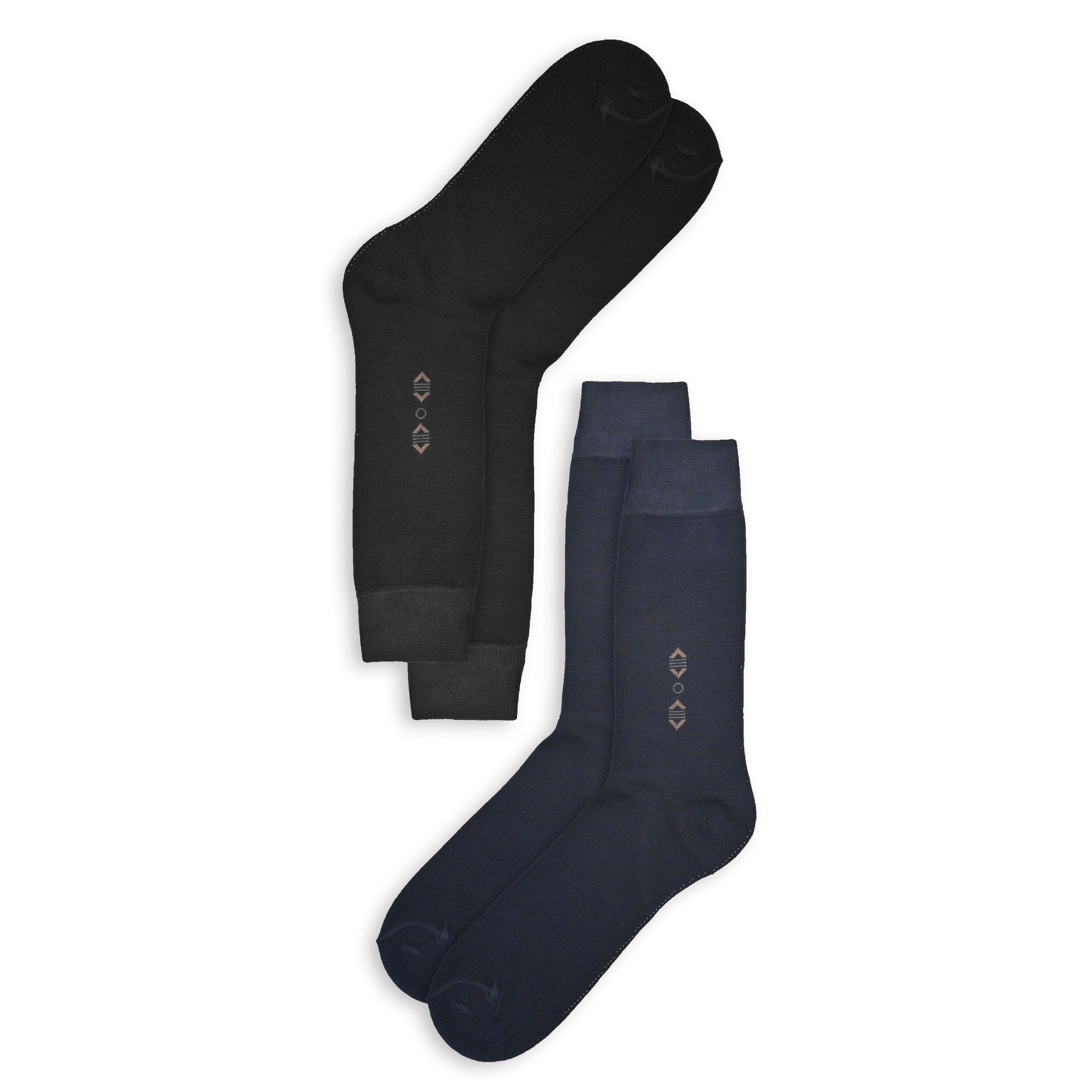 Gol Men's Combed Cotton Guamini Dress Socks - Pack Of 2 Pairs Socks KHP D1 EUR 40-44 