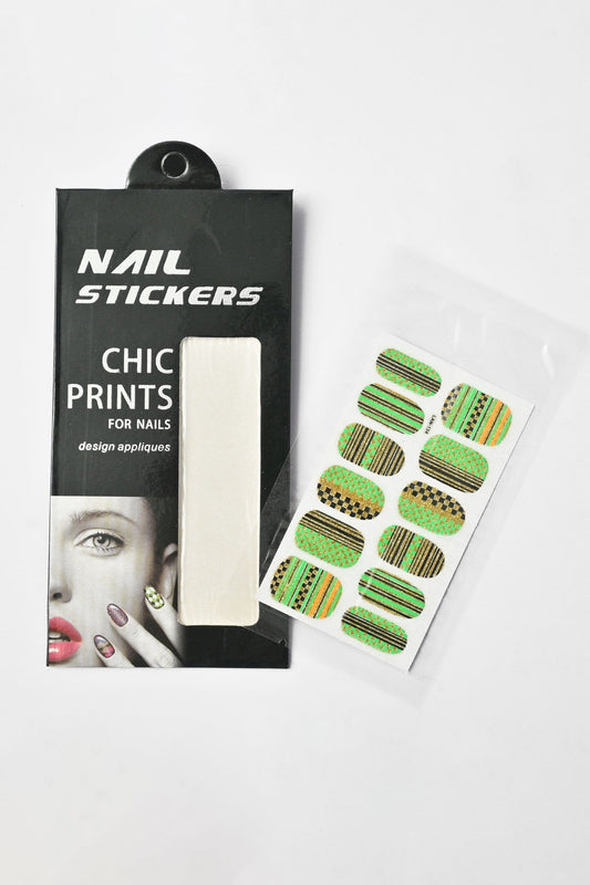 Chic Prints Women's Nail Stickers - Pack Of 12 Health & Beauty SRL 