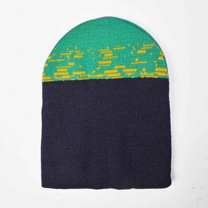 Men's Contrast Design Knitted Beanie Cap Cap First Choice D11 