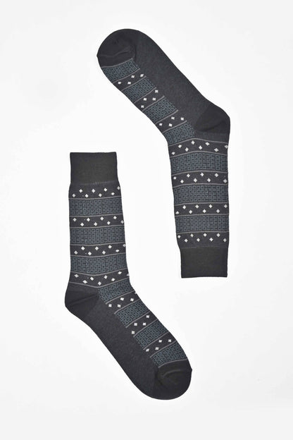 Men's Pattern Design Regular Dress Socks
