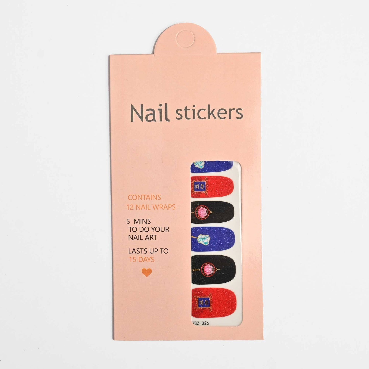 Women's Nail Stickers - Pack Of 12 Wraps Health & Beauty RAM D14 