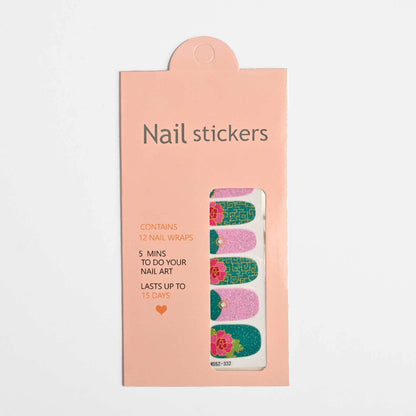 Women's Nail Stickers - Pack Of 12 Wraps Health & Beauty RAM D16 