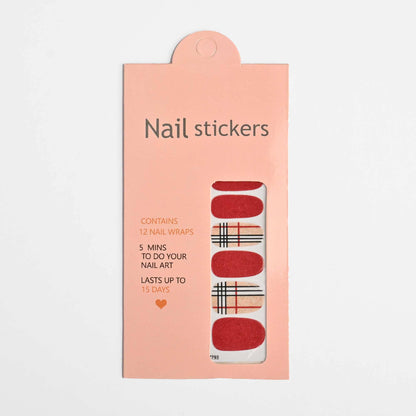 Women's Nail Stickers - Pack Of 12 Wraps Health & Beauty RAM D17 