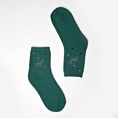 Tazoo Men's Deer Printed Crew Socks Socks SRL D1 EUR 36-41 