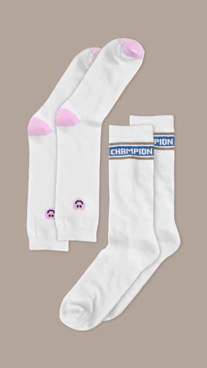 Men's Champion Embroidered Crew Socks - Pack Of 2 Pairs Socks RKI 