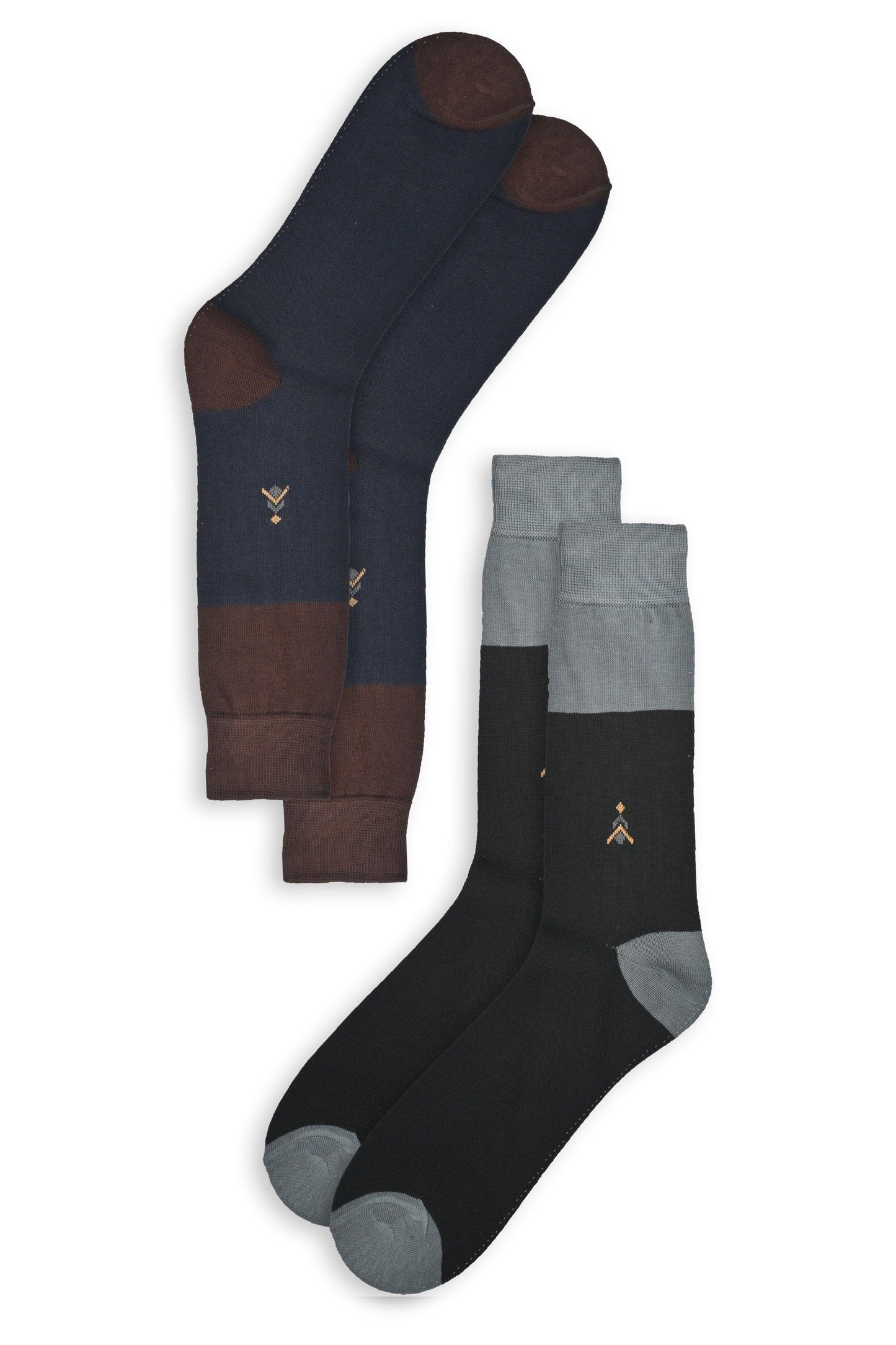 Gol Men's Combed Cotton Guamini Dress Socks - Pack Of 2 Pairs Socks KHP 