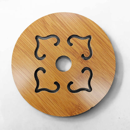 Round Cafe Wooden Hot Dish Coasters Crockery RAM D4 