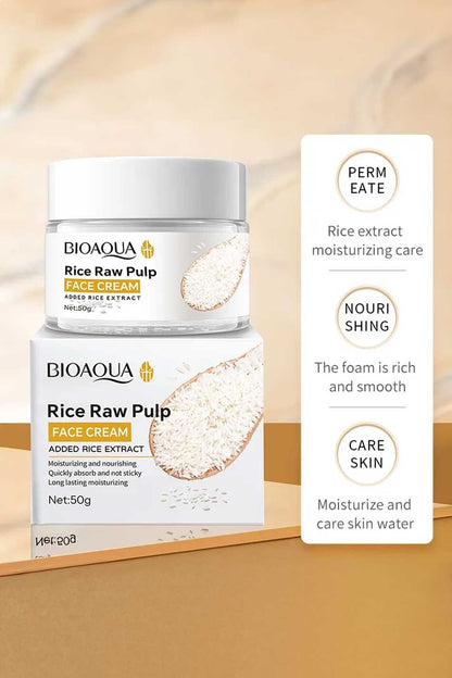 Bioaqua Rice Raw Pulp Face Cream - 50g