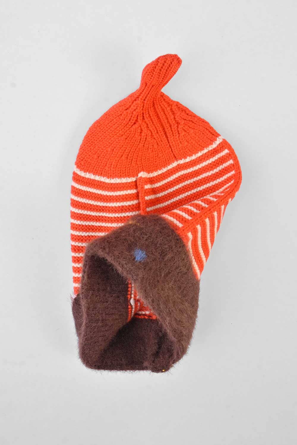 Kid's Contrast Lining Winter Knitted Beanie Cap Headwear SRL 