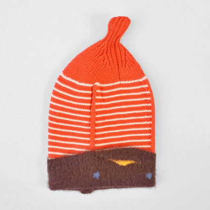 Kid's Contrast Lining Winter Knitted Beanie Cap Headwear SRL D5 