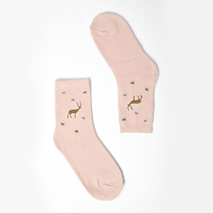 Tazoo Men's Deer Printed Crew Socks Socks SRL D6 EUR 36-41 