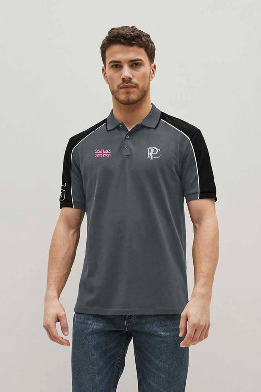 Polo Republica Men's PRC England & 5 Embroidered Contrast Panels Polo Shirt