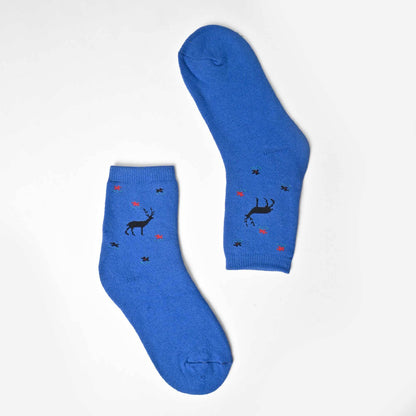 Tazoo Men's Deer Printed Crew Socks Socks SRL D8 EUR 36-41 