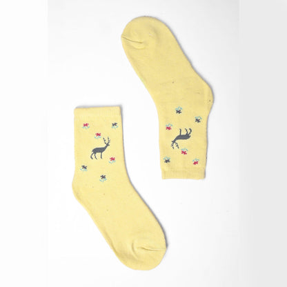 Tazoo Men's Deer Printed Crew Socks Socks SRL D9 EUR 36-41 