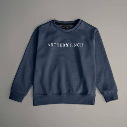 A&F Boy's Archer & Finch Printed Fleece Sweat Shirt Boy's Sweat Shirt LFS Dark Navy 3-4 Years 