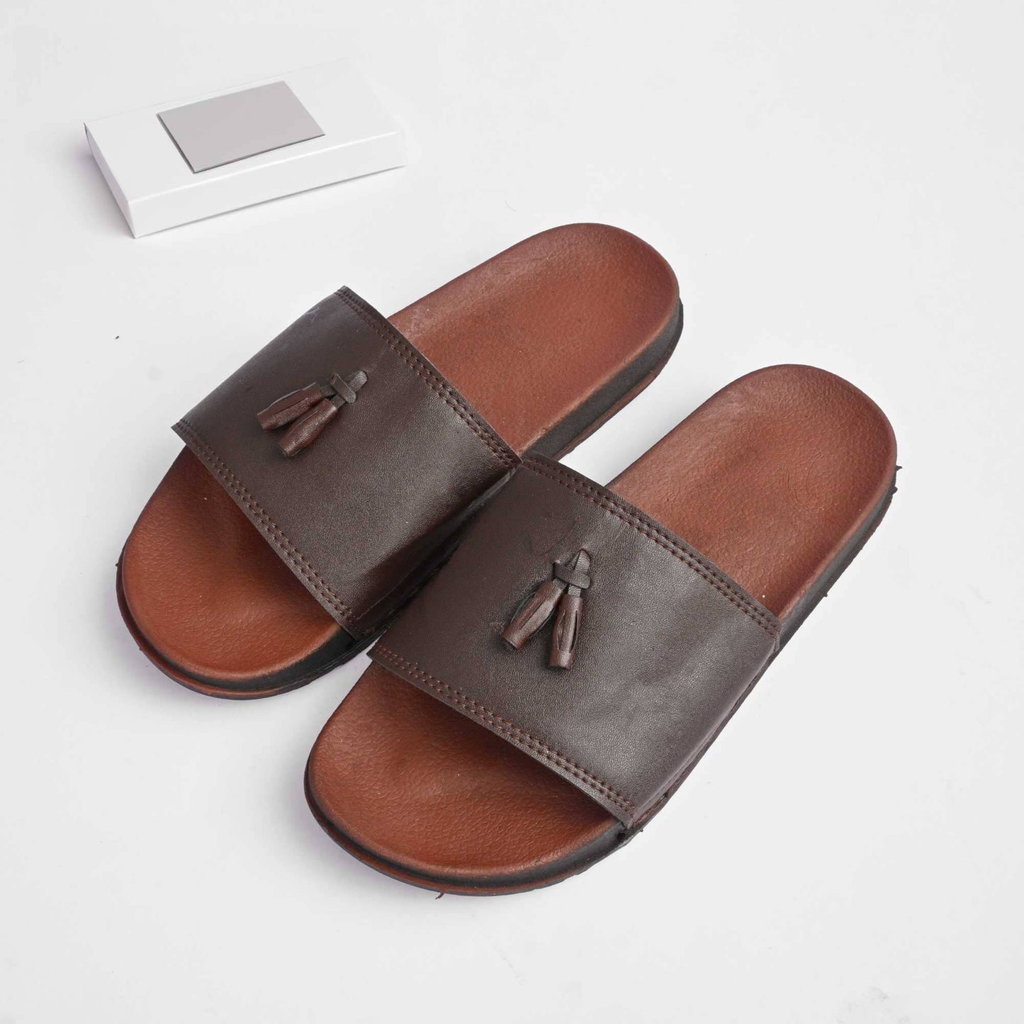 Men's Tusell Style Premium Slides Men's Shoes SNAN Traders Brown EUR 39 