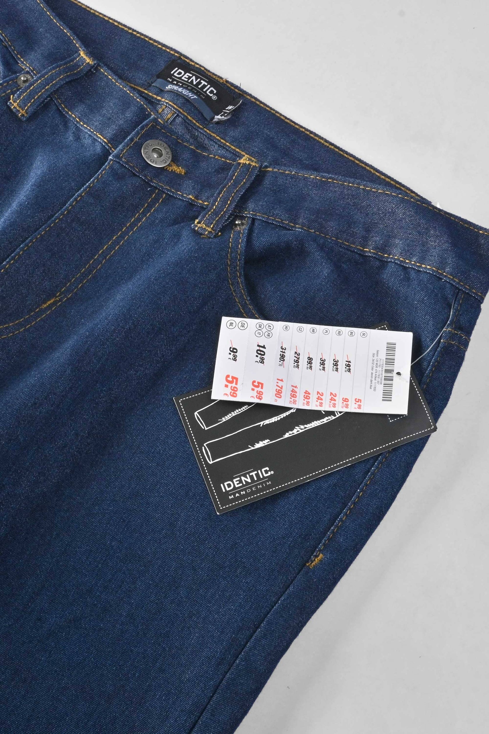 Identic Men's Straight Fit Denim elo