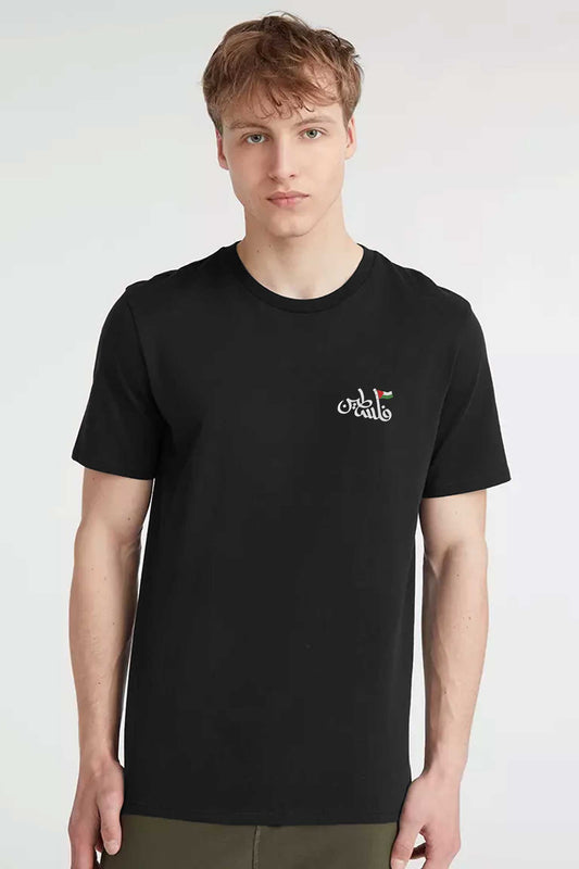 Men's Palestine Printed Crew Neck Tee Shirt