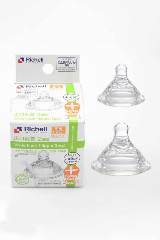 Richell Wide Neck Nipple - Pack Of 2