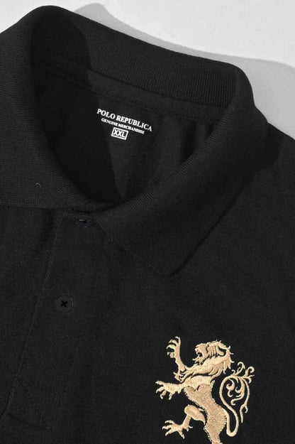 Polo Republica Men's Lion & Polo Embroidered Short Sleeve Polo Shirt