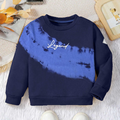 Thread Kid's Legend Printed Long Sleeve Fleece Sweatshirt Boy's Sweat Shirt SZK Navy 5-6 Years 