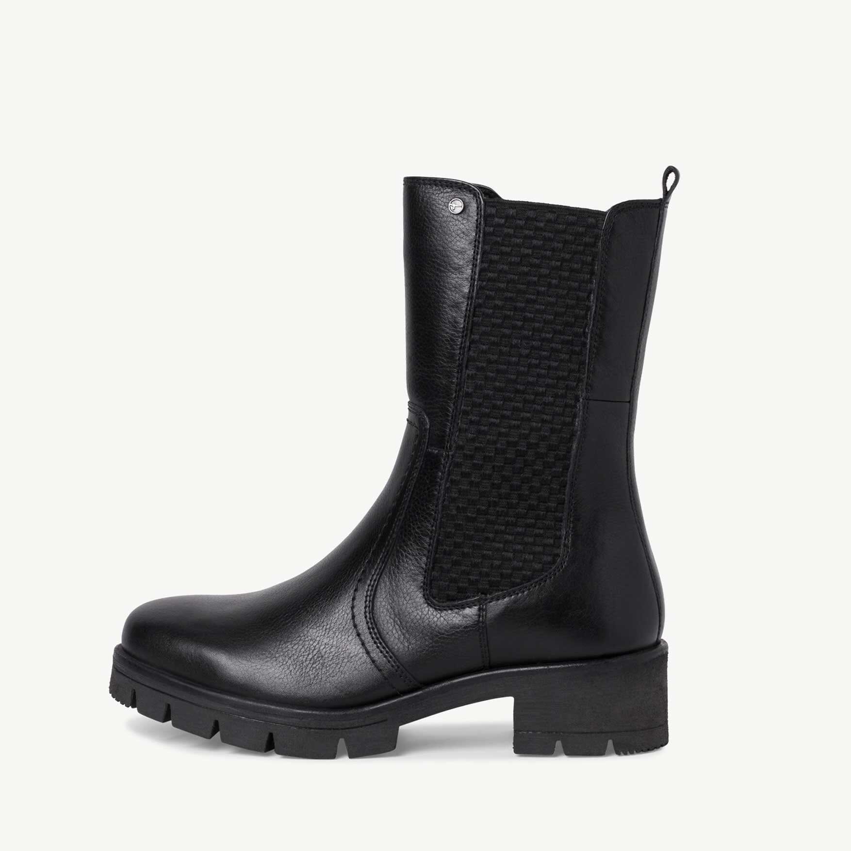Tamaris Unisex Long Leather Chelsea Boots Unisex Shoes Shafi Pvt. Limited Black EUR 36 
