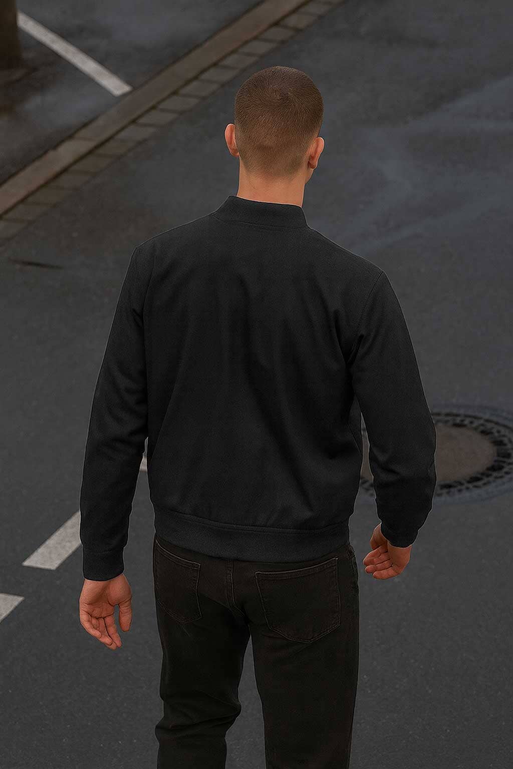 USQUARED Men's The Black Crest Bomber Jacket