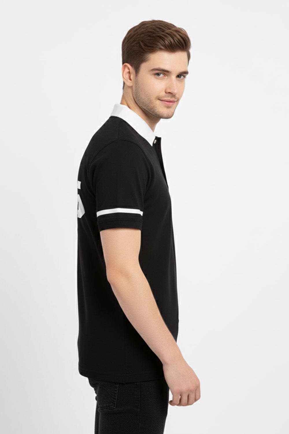 Men's Striped Sleeve Polo Shirt
