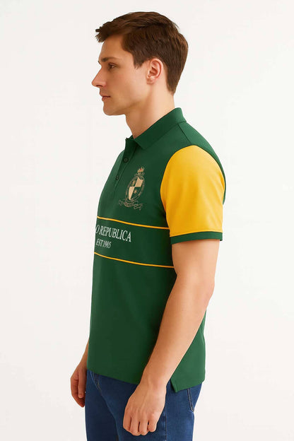 Bottle Green & Yellow