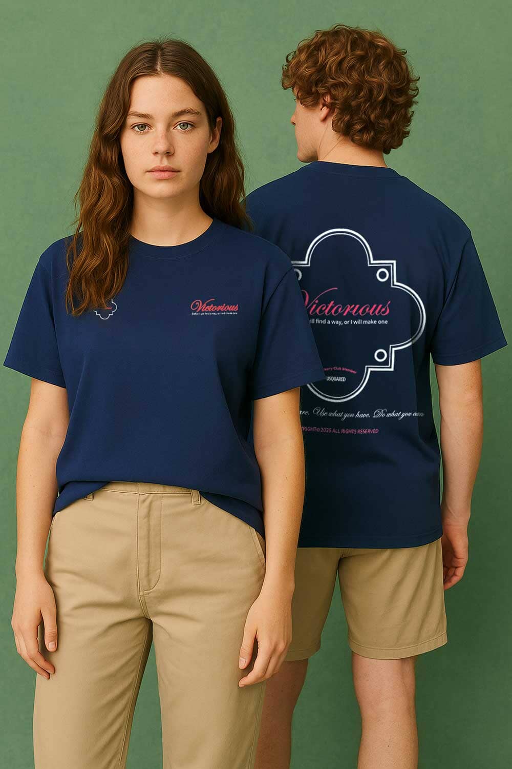 USQUARED Unisex Victorious Drop Shoulder Oversized Tee Shirt