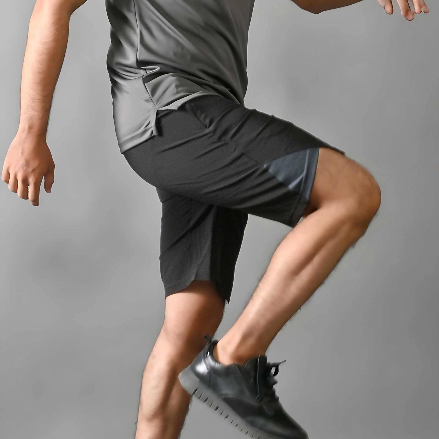 Polo Athletica Men's MAN Printed Side Vents Style Activewear Shorts Men's Shorts Polo Republica Black S 