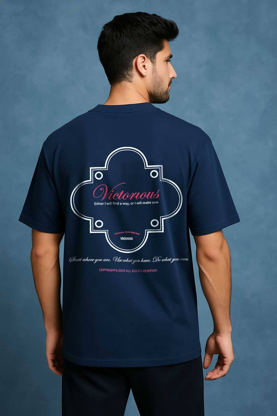 USQUARED Unisex Victorious Drop Shoulder Oversized Tee Shirt