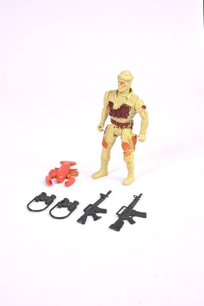 Kid's Soldier Action Figure With Multiple Gadgets Toy RAM Red 