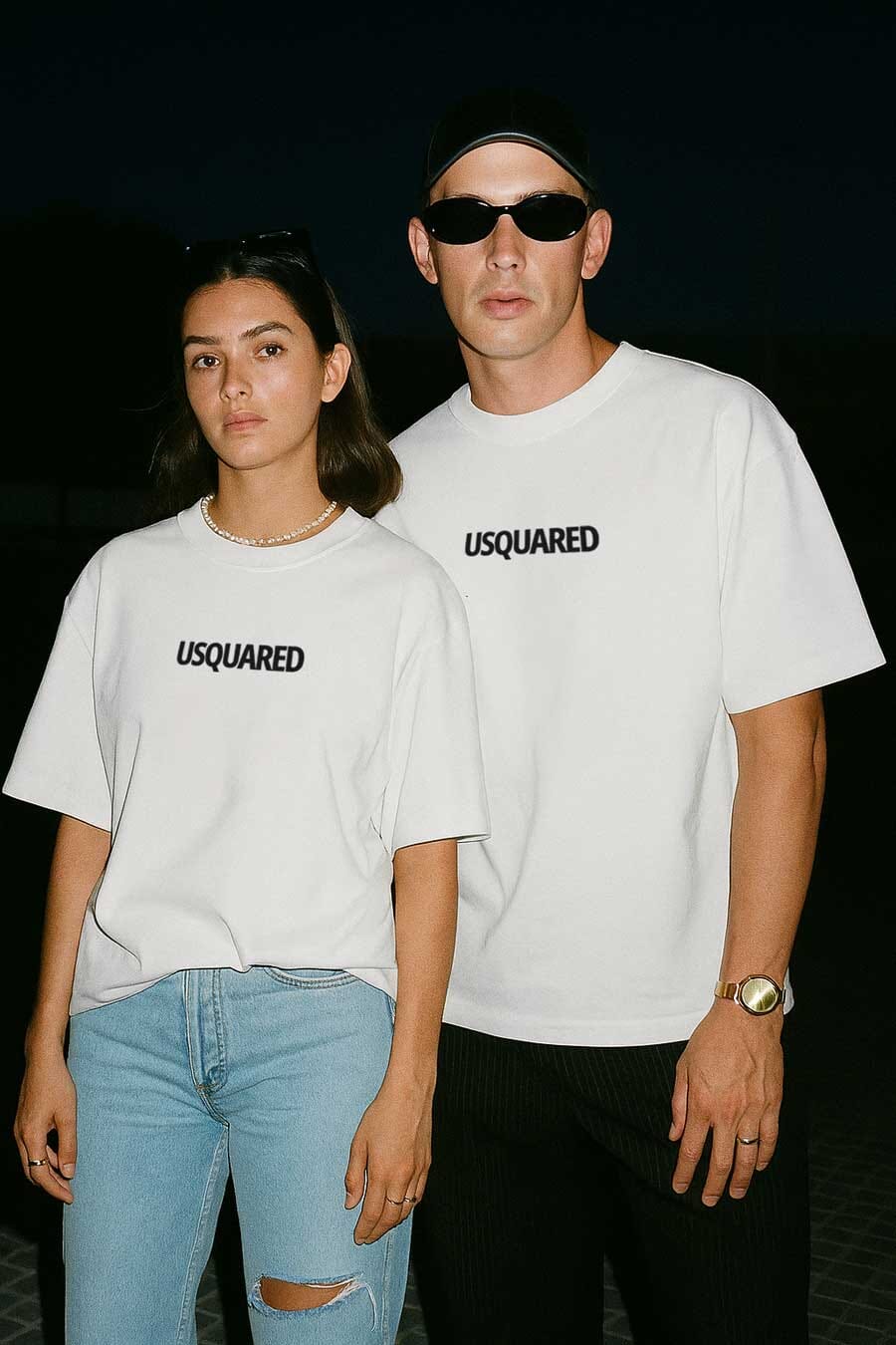 USQUARED Unisex Society Drop Shoulder Oversized Tee Shirt