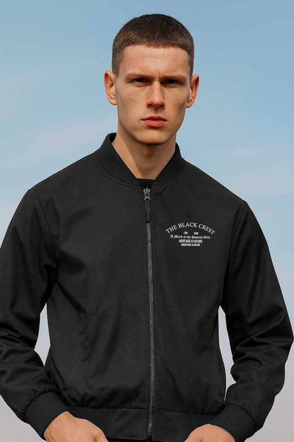 USQUARED Men's The Black Crest Bomber Jacket