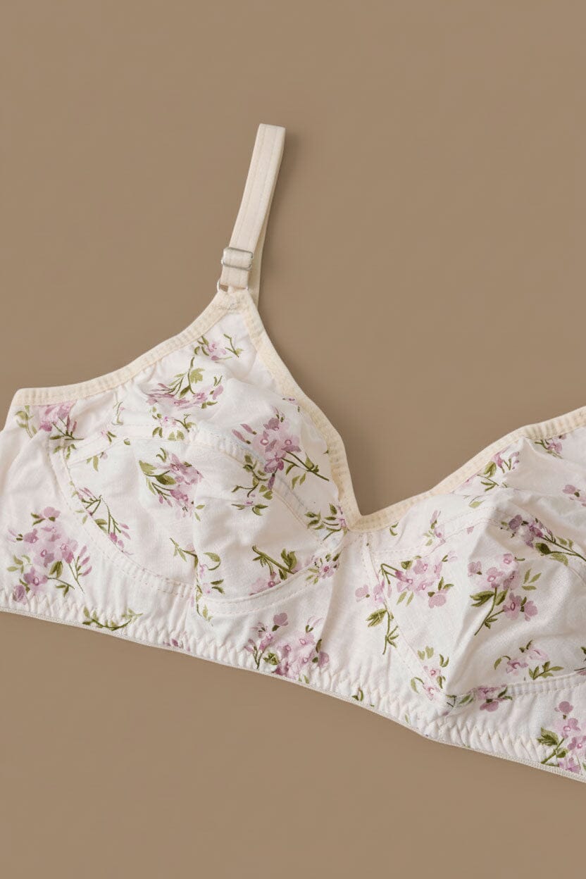 Women's Floral Printed Cotton Bra