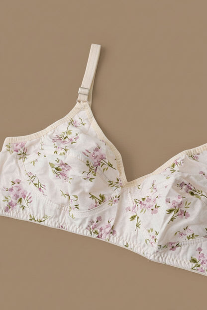 Women's Floral Printed Cotton Bra
